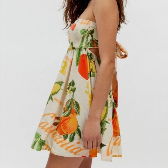 BDG Dresses & Skirts - BDG Juliana vegetable stand tomato mini smock dress large L